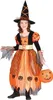 Hexen-Kinderkostüm für Halloween schwarz-orangefarben S 4-6 Produktbild-Vorschau 1