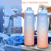 CodiCile Trinkflasche 1L mit Strohhalm & Zeitmarkierung, Produktbild-Vorschau 4