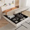 INONEFT Hydraulická úložná posteľ 140x200 cm, čalúnená Náhľad obrázku produktu 3