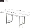 OKWISH Table À Manger Extensible - Avec Pieds En Métal Voir les images du produit 4
