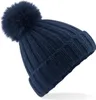 Bonnet Verbier Fur Pom Pom Chunky - Couleur : Navy - Taille Voir les images du produit 1
