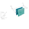 A diagram showing the dimensions of a towel rack, with two towels hanging on it. Anteprima dell’immagine prodotto