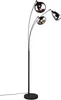 Stojací lampa 3 světla s optikou z kouřového skla Náhled obrázku produktu 2
