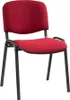 A single red fabric chair with black metal legs. Produktbild-Vorschau