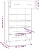 vidaXL Botník betonový šedý 60x35x105 cm odvozený dřevěný Náhled obrázku produktu 8