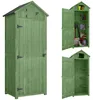 Outsunny Gartenschrank Holz Geräteschuppen mit 3 abnehmbar Produktbild-Vorschau 1
