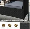 COSTWAY Gartenbank mit Tisch, 2-Sitzer Polyrattan Sitzbank, Produktbild-Vorschau 4