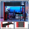 Hochbett mit Schreibtisch, Lochwand, LED-Lichtleiste, Produktbild-Vorschau 4