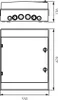 Aufputz-hermetischer Anreihverteiler 2 x 12-fach IP65 RH Produktbild-Vorschau 2