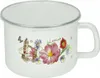 Milchbecher Milchtopf Emaille Becher mit Deckel Trinkbecher Produktbild-Vorschau 1