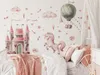 Tatuaggio murale per ragazze palloncino castello stelle Anteprima dell’immagine prodotto 8