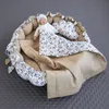 Zweiseitig Babynest ENGELSNEST XXL Blumen BRAUN Baumwolle/ Produktbild-Vorschau 5