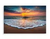 A canvas print of a beach sunset. Podgląd zdjęcia produktu