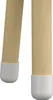 Close-up of the bottom of two wooden legs with white caps. Produktbild-Vorschau