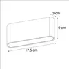 Moderne Außenwandleuchte Schwarz 17,5 cm inkl  LED IP65 Produktbild-Vorschau 4