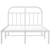 vidaXL Struttura letto con testiera in metallo bianco Anteprima dell’immagine prodotto 6