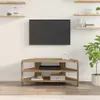 vidaXL Meuble TV d'angle, 102x40,5x45 cm, imitation chêne Voir les images du produit 4