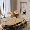 A dining room with a table and chairs, illuminated by pendant lights. Anteprima dell’immagine prodotto