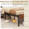 Underneath a bed frame, showing storage space and items that can fit. Podgląd zdjęcia produktu