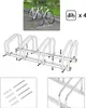WOLTU Fahrradständer, aus Metall, für 4 Fahrräder, Silber, Produktbild-Vorschau 4