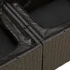 Design 8-tlg. Garten-Sofagarnitur mit Kissen Schwarz Poly Produktbild-Vorschau 6