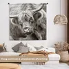 MuchoWow® Wandteppich Wandbehang Schottisches Hochlandrind Produktbild-Vorschau 2