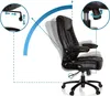 An office chair with diagrams illustrating its adjustable features. Produktbild-Vorschau