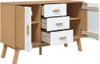 vidaXL Credenza OLDEN bianca e marrone 114x43x73,5 cm in Anteprima dell’immagine prodotto 7