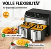 GOURMETmaxx Doppelkammer-Heißluftfritteuse 2x3,5L | Produktbild-Vorschau 4