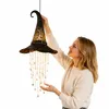 Halloween Deko Hexenhut, beleuchtete Hängedeko aus Metall, Produktbild-Vorschau 1