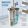 A diagram illustrating the innovative system of a mopping bucket, showing the separation of dirty and clean water. Podgląd zdjęcia produktu