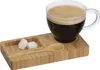 Servierbrett mit Glastasse und Löffel aus Bambus Produktbild-Vorschau 4