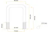DROMET Bügelschraube M12 95x62 mm verzinkt für PKW-Anhänger Produktbild-Vorschau 2