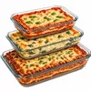 Auflaufform 3er Set Glasbräter Bräter Ofenform Lasagne Form Produktbild-Vorschau 1