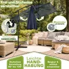tillvex® Aluminium Parasol rechthoekig Ø 330 cm + afdekking Productafbeelding-voorbeeld 3