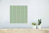 MuchoWow® Poster Grün - Linie - Muster 30x30 cm - Produktbild-Vorschau 4