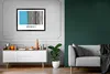 MuchoWow® Gerahmtes Poster Blau - Schwarz - Weiß - Design Produktbild-Vorschau 6