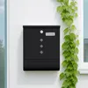 Relaxdays Briefkasten mit Sichtfenster, Metall, 4 Produktbild-Vorschau 2