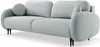 A light gray sofa is shown against a white background.