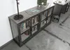 MASSIVMOEBEL24 Sideboard Mango 180x40x90 grau lackiert Produktbild-Vorschau 1