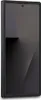 A black smartphone case is shown from a slightly angled front view against a gray background. Voir les images du produit