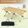 Skladací kempingový stôl COSTWAY, drevený piknikový stôl s Náhľad obrázku produktu 3