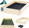KOTARBAU® głęboka skrzynia na kwiaty z drewna 140x80x18cm Podgląd zdjęcia produktu 1