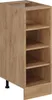 A standalone kitchen cabinet unit with open shelves. Voir les images du produit