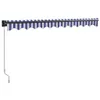 vidaXL Tenda retrattile blu e bianca 3,5x2,5 m Tessuto e Anteprima dell’immagine prodotto 14