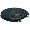 A toilet seat with a floral pattern. Produktbild-Vorschau