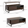 Table basse HOMCOM 839-687V00WN, table d'appoint, avec Voir les images du produit 3