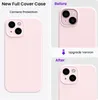 Collage showing a pink iPhone case with camera protection, comparing the 'before' and 'after' versions. Produktbild-Vorschau