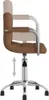 vidaXL Kancelárska stolička Swivel Brown Fabric Náhľad obrázku produktu 6