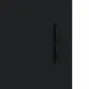 A close-up of a black cabinet handle on a black cabinet. Produktbild-Vorschau